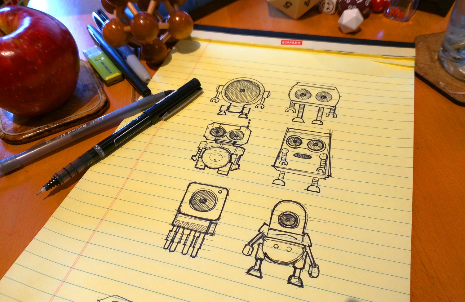 inktober sketch cute robot concepts ideation
