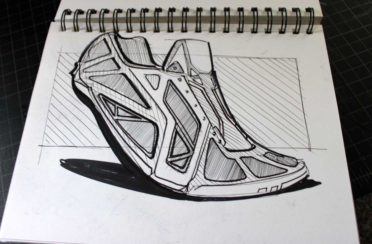 inktober shoe design sketch