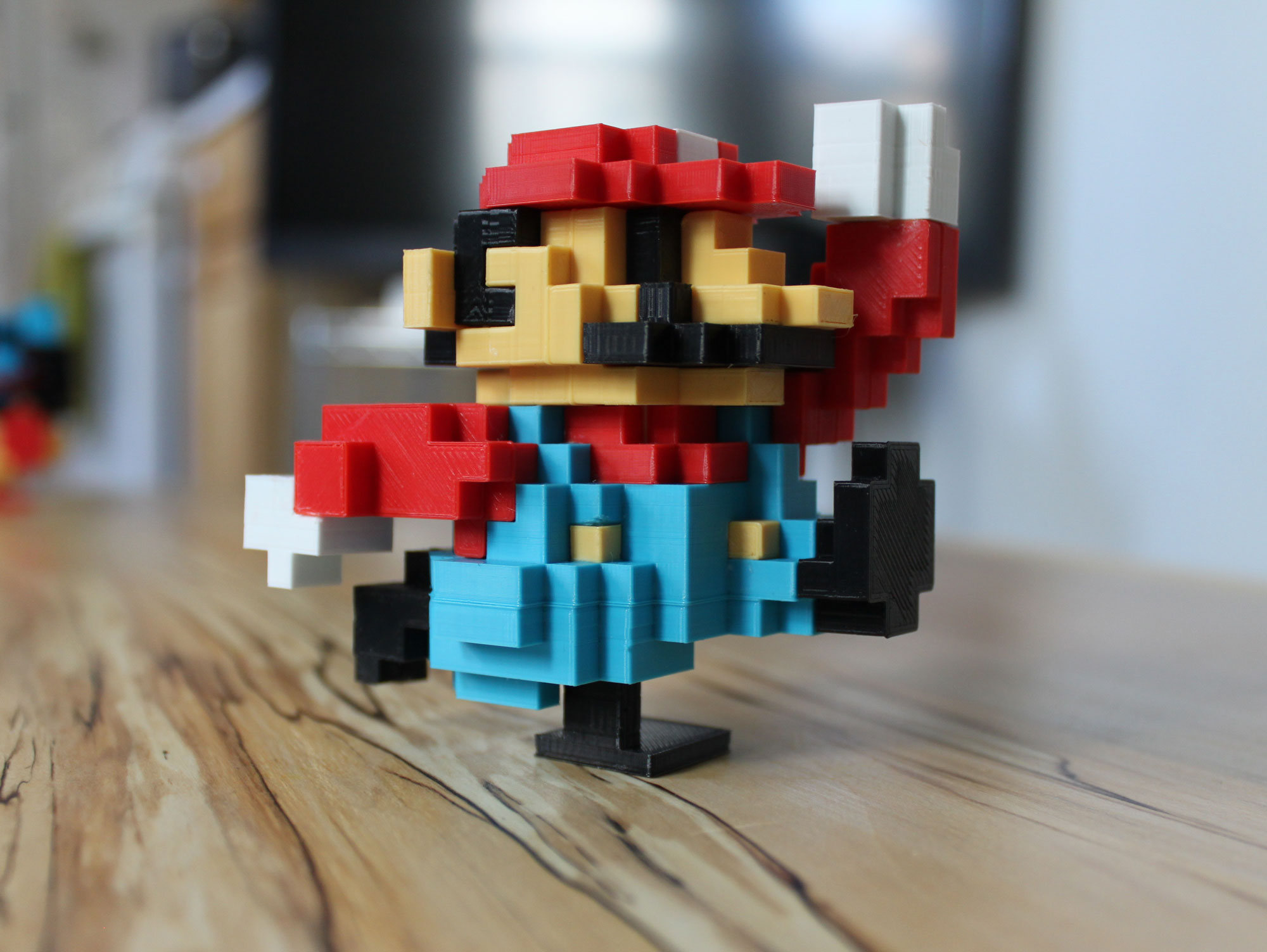 glamor 3d printed super mario nintendo 8 bit retro print classic