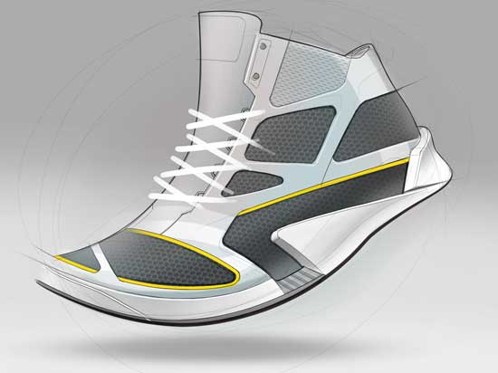 tennis running shoe sketch concept industrial product design