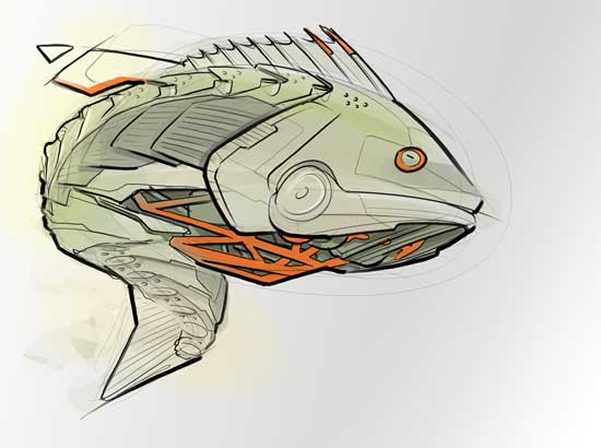 bass-fish-robot-concept-art-sketch-photoshop-animal-mech-futuristic-drawing-industrial-design-tmb