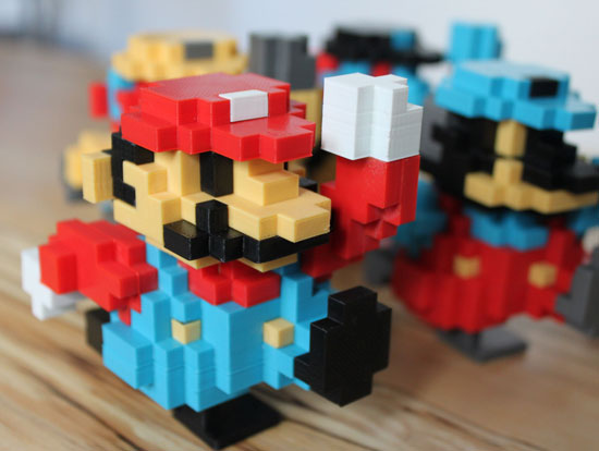 3D Printed Retro Mario Figure